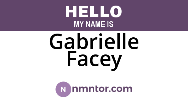 Gabrielle Facey