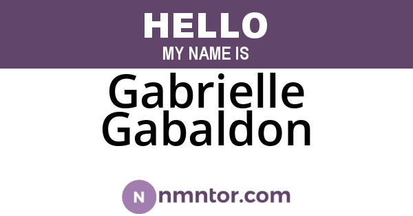 Gabrielle Gabaldon