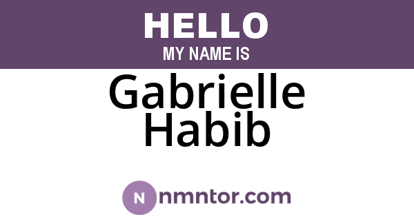 Gabrielle Habib