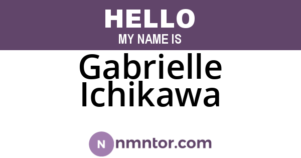 Gabrielle Ichikawa
