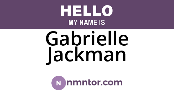 Gabrielle Jackman