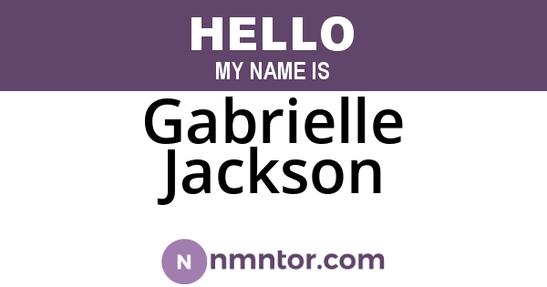 Gabrielle Jackson