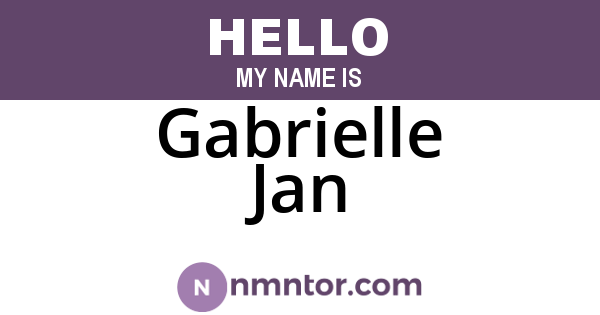 Gabrielle Jan