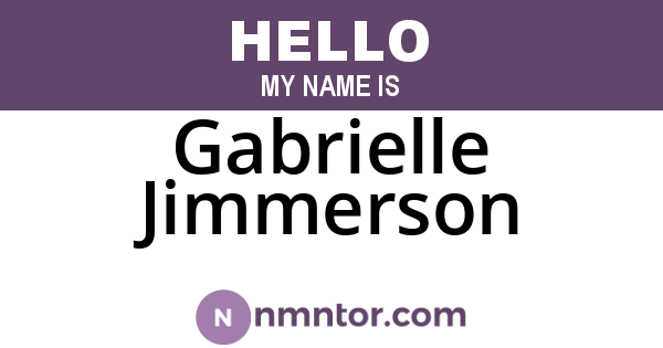 Gabrielle Jimmerson