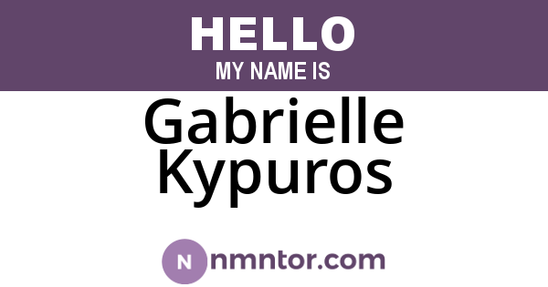 Gabrielle Kypuros
