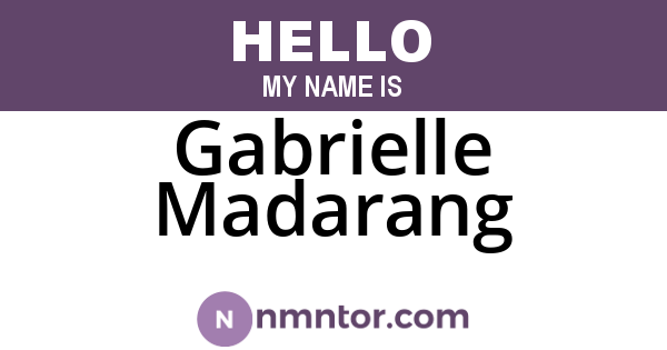 Gabrielle Madarang