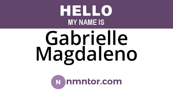 Gabrielle Magdaleno