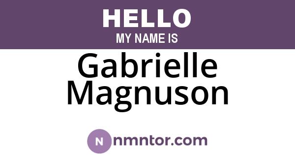 Gabrielle Magnuson