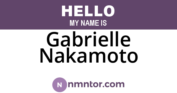 Gabrielle Nakamoto