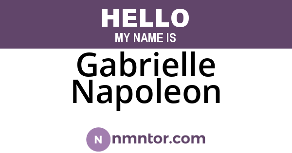 Gabrielle Napoleon
