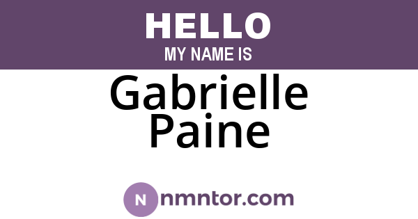 Gabrielle Paine