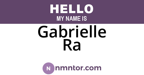 Gabrielle Ra