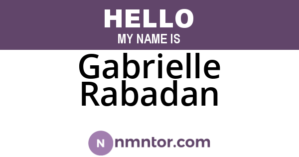 Gabrielle Rabadan