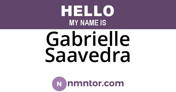 Gabrielle Saavedra