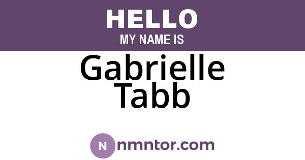 Gabrielle Tabb