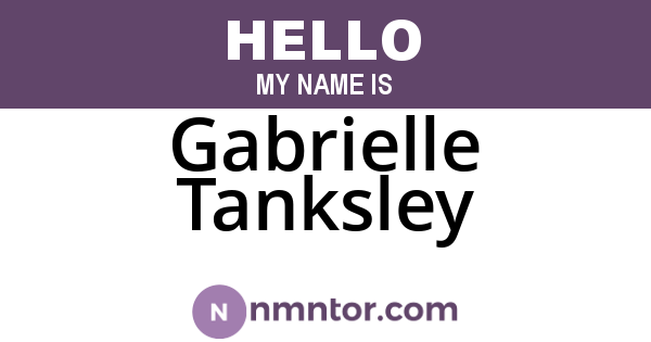 Gabrielle Tanksley
