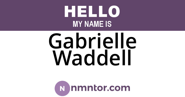 Gabrielle Waddell
