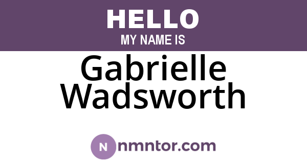Gabrielle Wadsworth