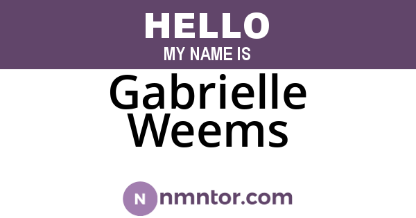 Gabrielle Weems