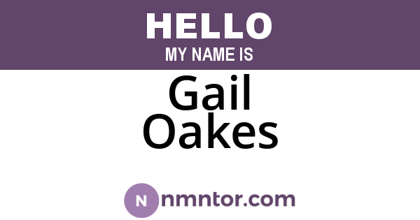 Gail Oakes