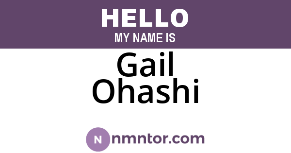 Gail Ohashi