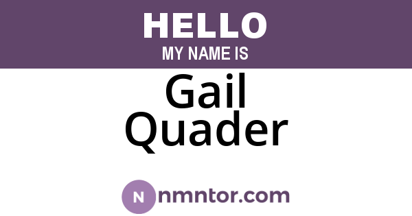 Gail Quader