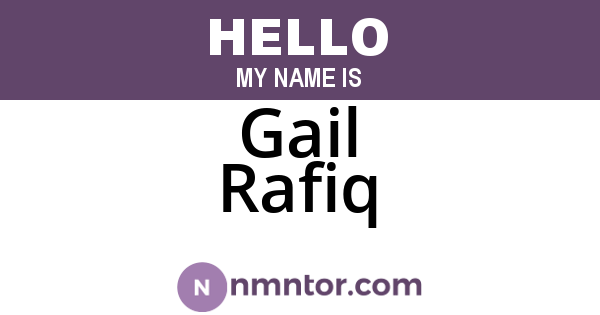 Gail Rafiq