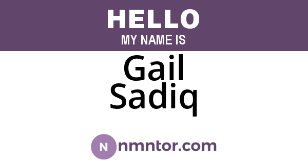 Gail Sadiq