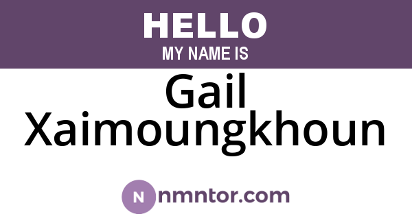 Gail Xaimoungkhoun