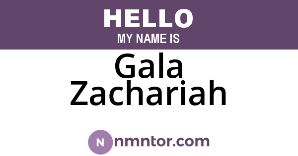 Gala Zachariah