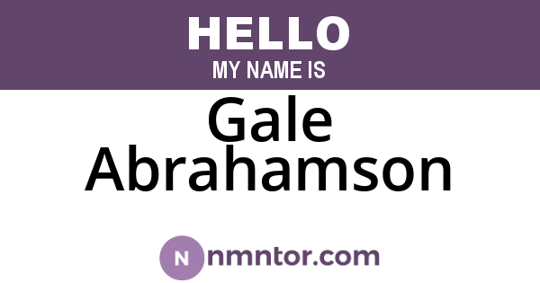 Gale Abrahamson