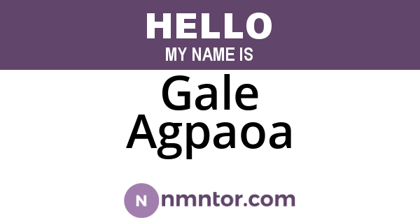 Gale Agpaoa