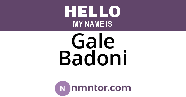 Gale Badoni