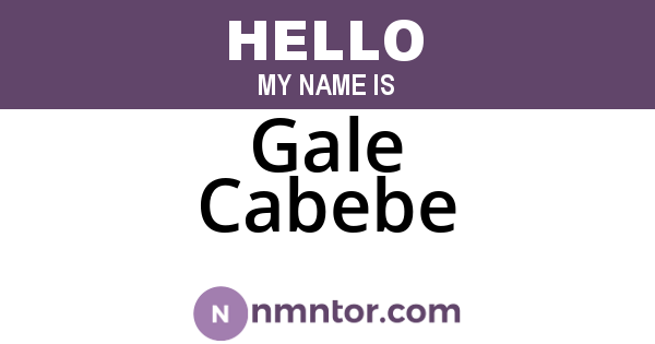 Gale Cabebe