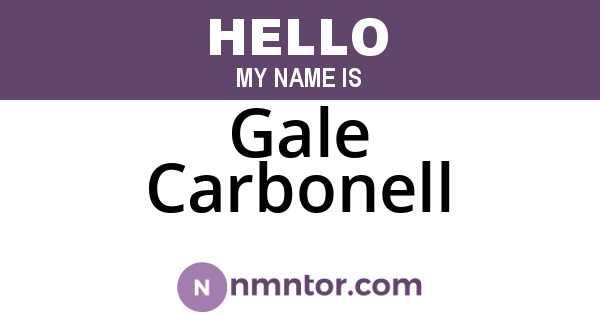 Gale Carbonell