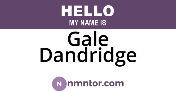 Gale Dandridge