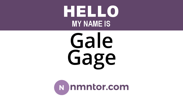 Gale Gage