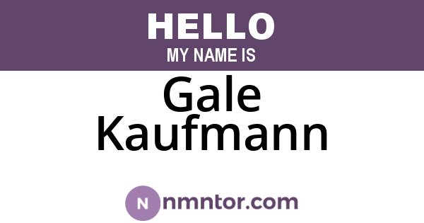 Gale Kaufmann