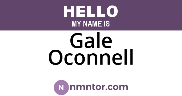 Gale Oconnell
