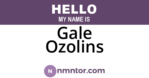 Gale Ozolins