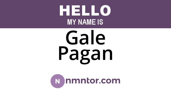 Gale Pagan