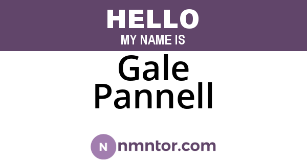 Gale Pannell