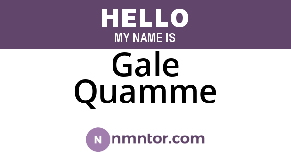 Gale Quamme