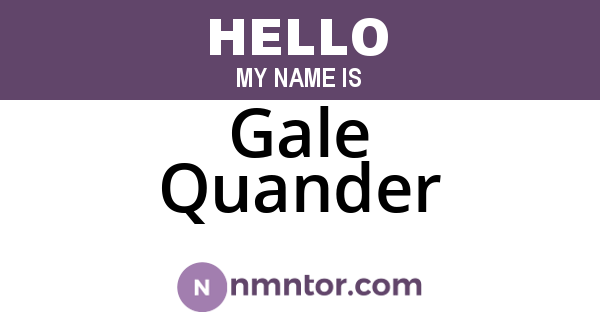 Gale Quander