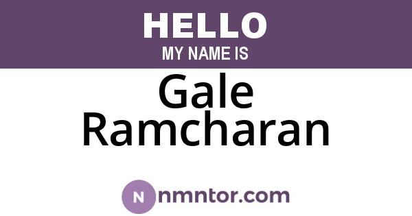 Gale Ramcharan