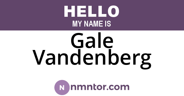 Gale Vandenberg