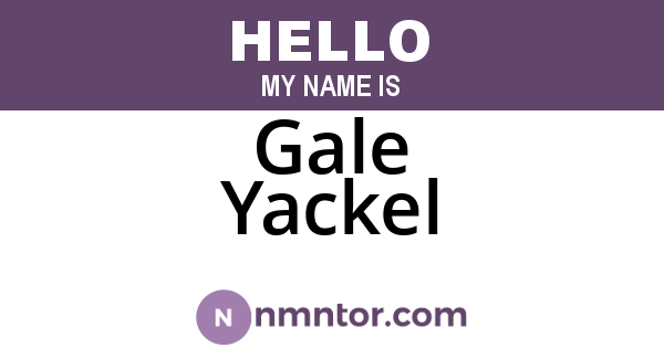 Gale Yackel