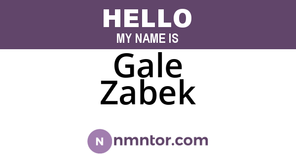 Gale Zabek