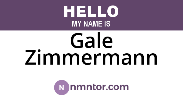 Gale Zimmermann