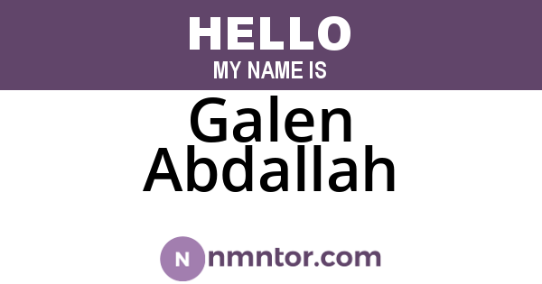 Galen Abdallah